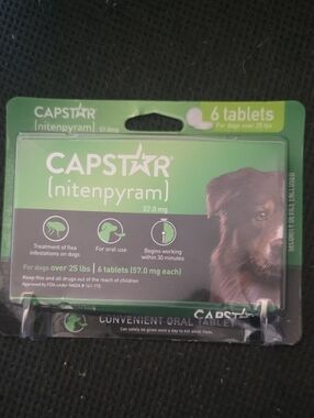 Capstar (nitenpyram) Flea Treatment Tablets - Green Packaging